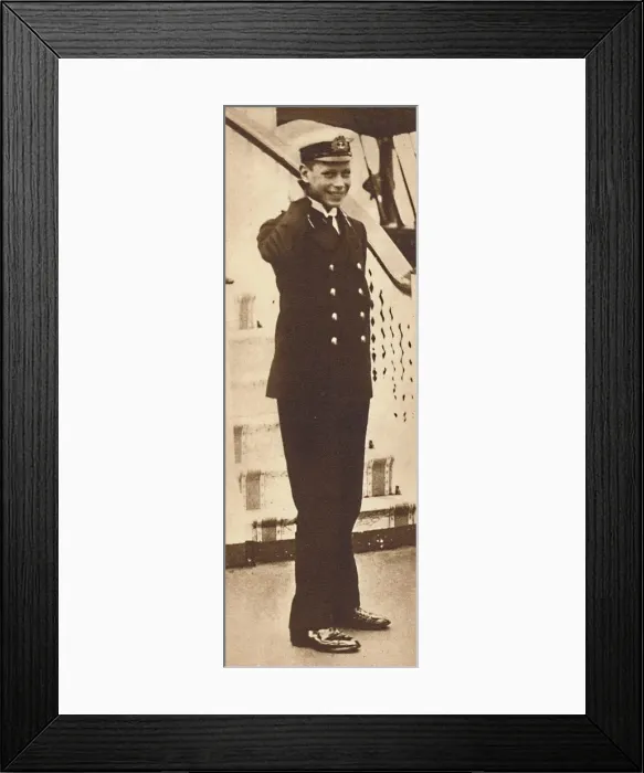 Framed Print : Naval cadet Prince Albert in the Royal Yacht Victoria and Albert, 1912, 1937 Framed Print : Naval cadet Prince Albert in the Royal Yacht Victoria and Albert, 1912, 1937