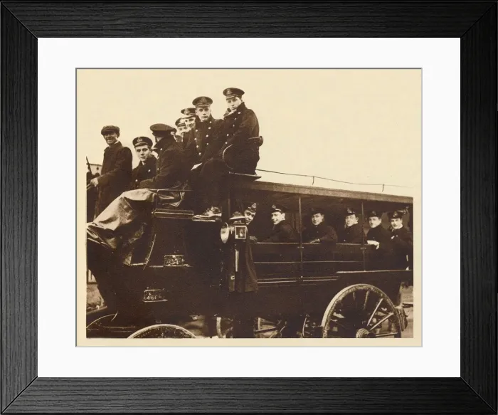 Framed Print : Prince Albert, arrives at Devonport to board the cruiser Cumberland, 1913, (1937) Framed Print : Prince Albert, arrives at Devonport to board the cruiser Cumberland, 1913, (1937)