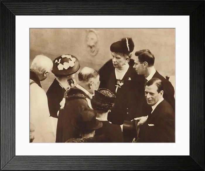 Framed Print : Memorial to His Father Unveiled, Windsor Castle, 23rd April I937 Framed Print : Memorial to His Father Unveiled, Windsor Castle, 23rd April I937