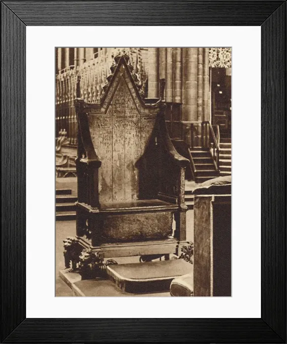 Framed Print : The Coronation Chair and the Stone of Scone, 1937 Framed Print : The Coronation Chair and the Stone of Scone, 1937