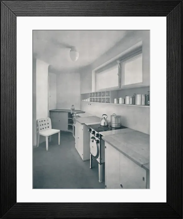 Framed Print : A kitchen designed by Professor Oswald Haerdtl, of Vienna, 1935 Framed Print : A kitchen designed by Professor Oswald Haerdtl, of Vienna, 1935