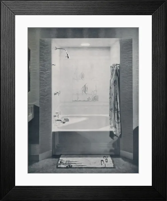 Framed Print : New four foot square Neo-Angle Bath, 1935. Artist: Drix Duryea Framed Print : New four foot square Neo-Angle Bath, 1935. Artist: Drix Duryea