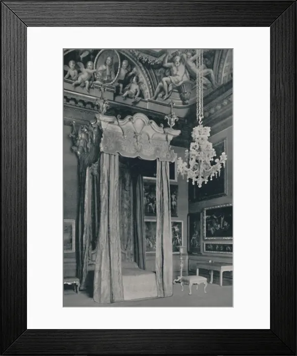 Framed Print : State Bedstead made for George, Prince of Wales, 1927. Artists: Edward F Strange, Unknown Framed Print : State Bedstead made for George, Prince of Wales, 1927. Artists: Edward F Strange, Unknown
