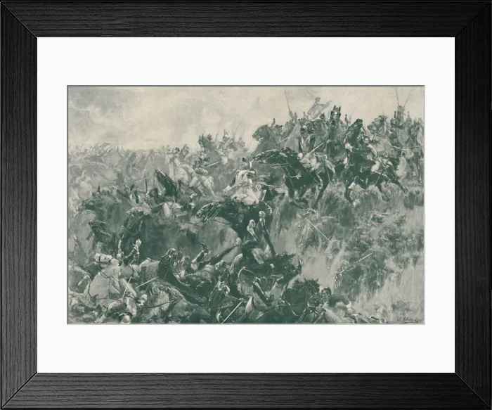 Framed Print : The Ravine at Waterloo, 1815, (1896) Framed Print : The Ravine at Waterloo, 1815, (1896)
