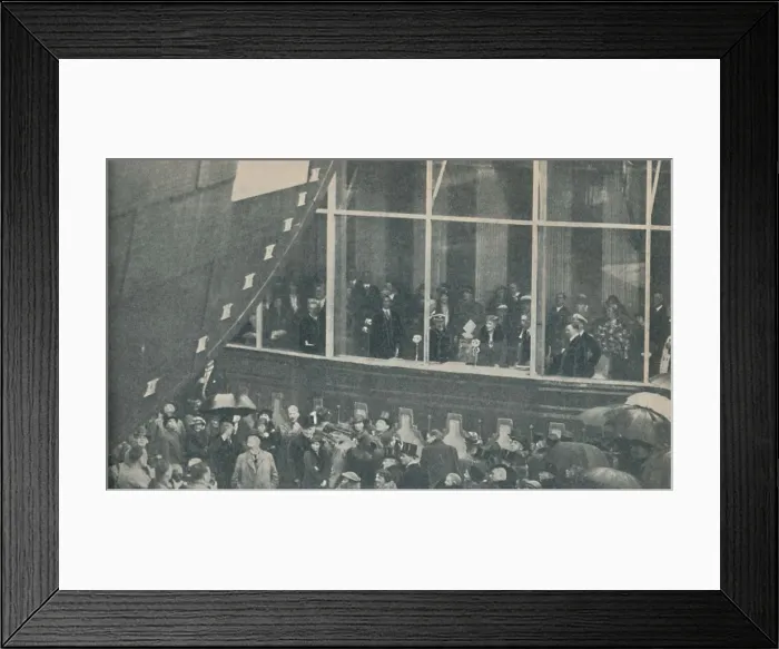 Framed Print : Launching of giant new British liner the RMS Queen Mary, September 26, 1934, (1936) Artist Framed Print : Launching of giant new British liner the RMS Queen Mary, September 26, 1934, (1936) Artist