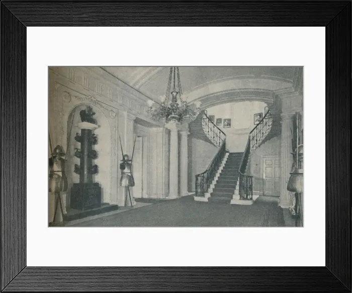 Framed Print : The fine Staircase Hall in the First Lords residence at the Admiralty, 1937 Framed Print : The fine Staircase Hall in the First Lords residence at the Admiralty, 1937