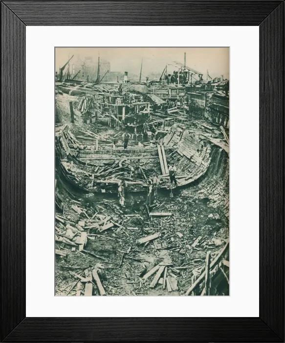 Framed Print : The Ship that Became A Dry Dock, 1937 Framed Print : The Ship that Became A Dry Dock, 1937