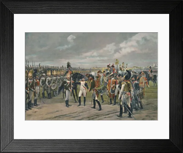 Framed Print : Napoleon Decorating The Russian Grenadier at Tilsitt, 1807, (1896) Framed Print : Napoleon Decorating The Russian Grenadier at Tilsitt, 1807, (1896)