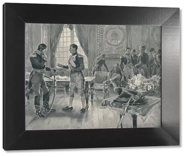 Meeting of Napoleon and Tolstoi in Paris, 1807, (1896)