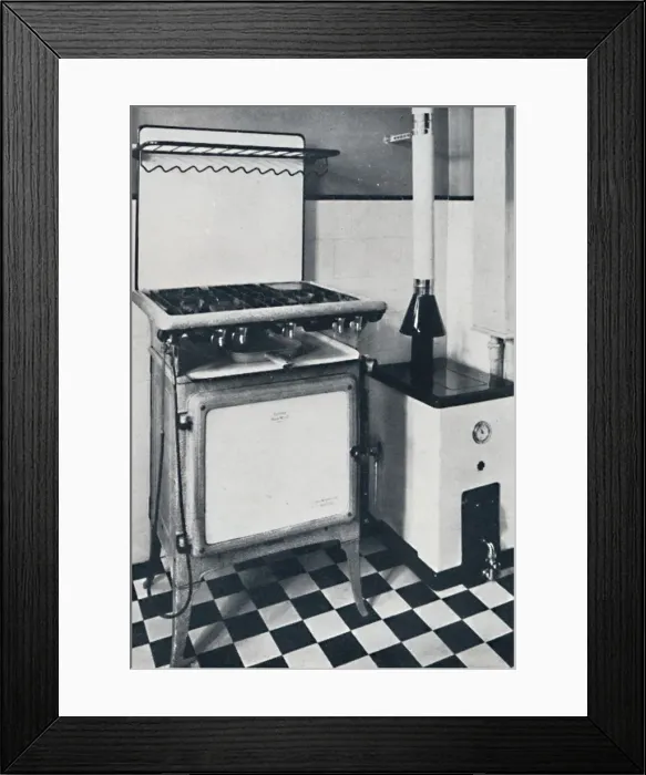 Framed Print : Ideal Boilers & Radiators Ltd. - In black and white or grey mottled, this gas Framed Print : Ideal Boilers & Radiators Ltd. - In black and white or grey mottled, this gas