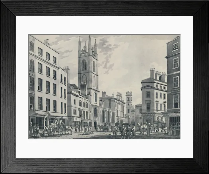Framed Print : Scene near the Bank, 1781, (1920). Artist: Thomas Malton I Framed Print : Scene near the Bank, 1781, (1920). Artist: Thomas Malton I