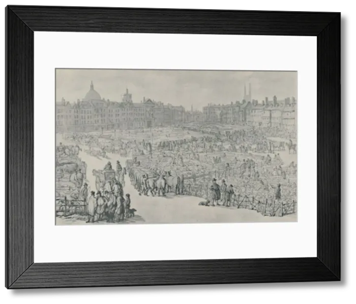 Framed Print : Smithfield Market, 1810, 1920. Artist: Thomas Rowlandson Framed Print : Smithfield Market, 1810, 1920. Artist: Thomas Rowlandson
