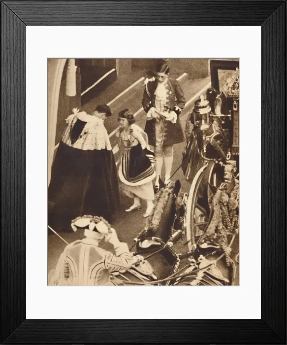 Framed Print : Princess Elizabeth Manages the Train, May 12 1937 Framed Print : Princess Elizabeth Manages the Train, May 12 1937