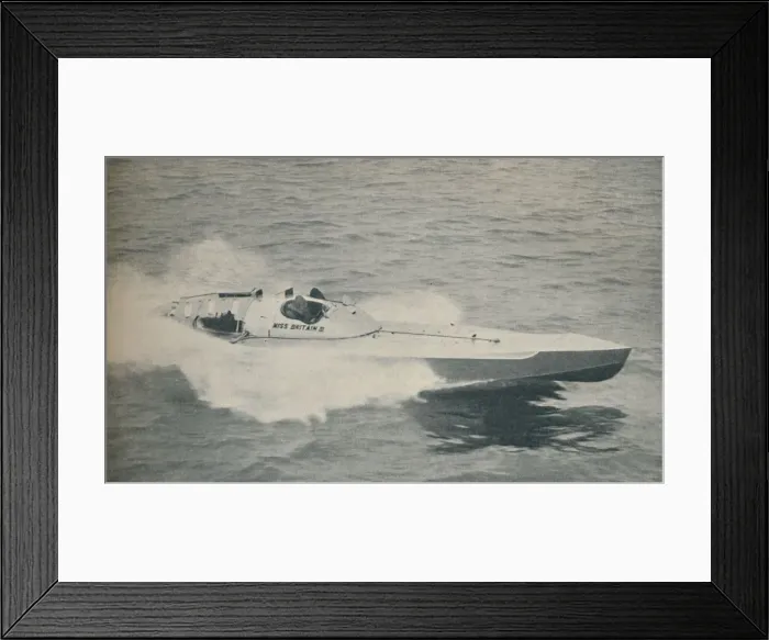 Framed Print : 1936 worlds fastest single-engined boat Miss Britain III, 1936