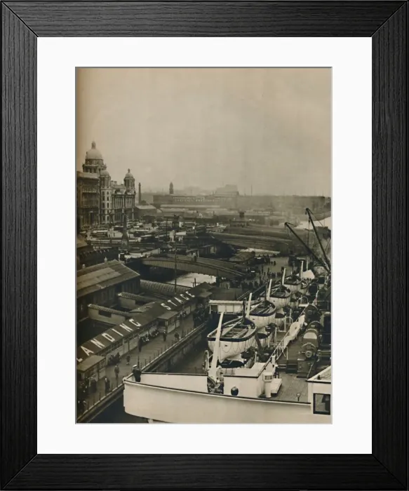 Framed Print : The Landing Stage at Liverpool, 1936