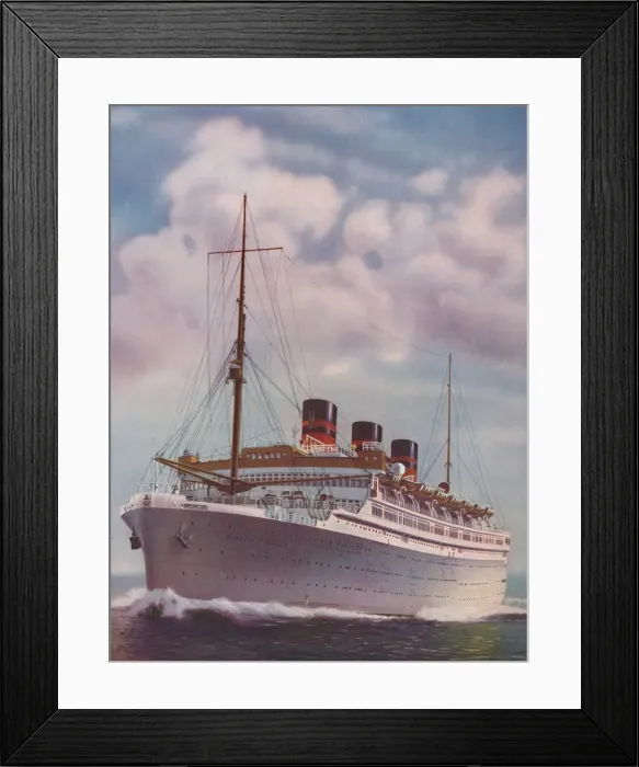 Framed Print : All Electric from Stem to Stern - The Monarch of Bermuda, 1937 Framed Print : All Electric from Stem to Stern - The Monarch of Bermuda, 1937