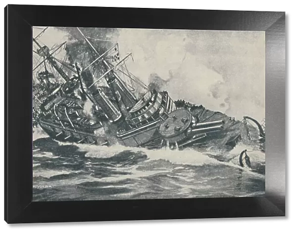 Last Moments of the Sinking Battleship HMS Victoria, 1893, 1937