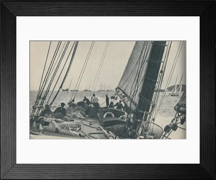 Framed Print : Rhe largest British racing yachts compete during Cowes Week, 1937 Framed Print : Rhe largest British racing yachts compete during Cowes Week, 1937
