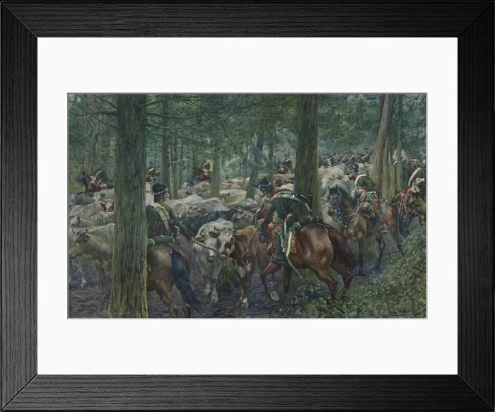 Framed Print : Marbots Soldiers Foraging On the Retreat, 1896 Framed Print : Marbots Soldiers Foraging On the Retreat, 1896