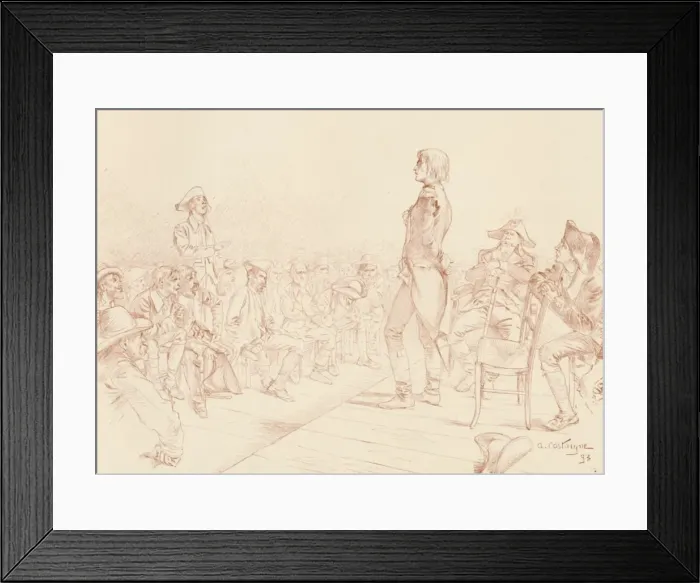 Framed Print : Bonaparte Addressing a Jacobin Club in Corsica, c1789, (1896) Framed Print : Bonaparte Addressing a Jacobin Club in Corsica, c1789, (1896)