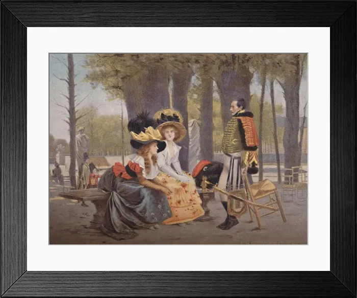 Framed Print : La Causerie. - Life in Paris in 1793, (1896) Framed Print : La Causerie. - Life in Paris in 1793, (1896)