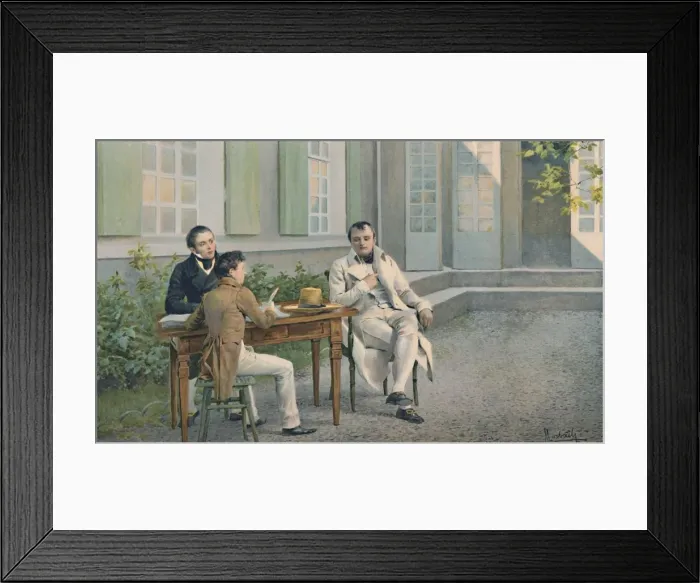 Framed Print : Las Casas and His Son Writing The History of Napoleon Under His Dictation, c1815, (1896) Framed Print : Las Casas and His Son Writing The History of Napoleon Under His Dictation, c1815, (1896)