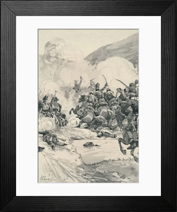 Framed Print : Capture of the Pass of Tarvis, 1797, (1896). Artist: E. G. H. Del Orme Framed Print : Capture of the Pass of Tarvis, 1797, (1896). Artist: E. G. H. Del Orme