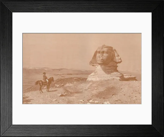 Framed Print : Bonaparte Before the Sphinx, 1886, (1896). Artist: Henry Wolf Framed Print : Bonaparte Before the Sphinx, 1886, (1896). Artist: Henry Wolf