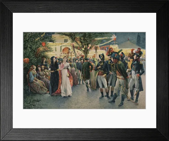 Framed Print : Bonaparte, Kleber, Eugene De Beauharnais, Lasalle and Junot at the Tivoli Garden in Cairo Framed Print : Bonaparte, Kleber, Eugene De Beauharnais, Lasalle and Junot at the Tivoli Garden in Cairo