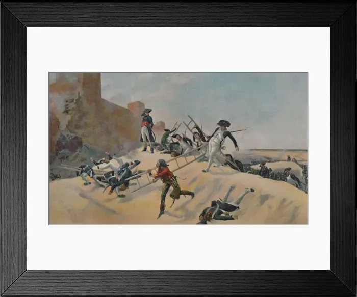 Framed Print : The Example. - Kleber at the Assault of Acre, 1799, (1896) Framed Print : The Example. - Kleber at the Assault of Acre, 1799, (1896)