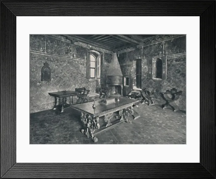 Framed Print : Interior, Palazzo Davanzati - With Late 16th Century Florentine Table, 1928 Framed Print : Interior, Palazzo Davanzati - With Late 16th Century Florentine Table, 1928