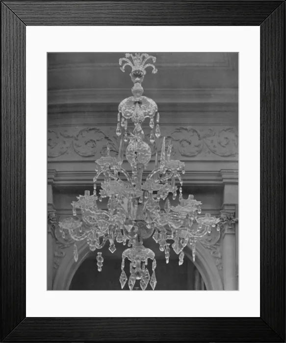 Framed Print : Three-Tier Chandelier for 20 Lights c. 1770, 1928 Framed Print : Three-Tier Chandelier for 20 Lights c. 1770, 1928