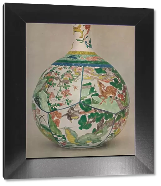 Chinese Porcelain Bottle in Enamel Famille Verte. Period of K Ang His, 1662-1722, (1928)