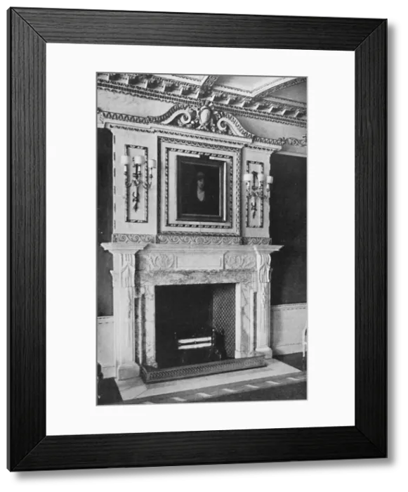 Framed Print : Chimney-Piece in the Red Drawing Room, Raynham Hall, Norfolk, 1927 Framed Print : Chimney-Piece in the Red Drawing Room, Raynham Hall, Norfolk, 1927