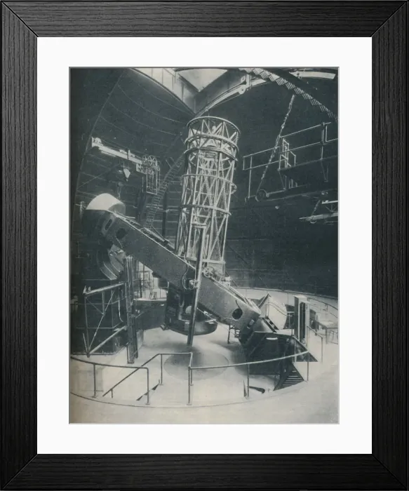 Framed Print : Hedged Round With Steel and Concrete, the 100-Inch Reflector, c1935 Framed Print : Hedged Round With Steel and Concrete, the 100-Inch Reflector, c1935
