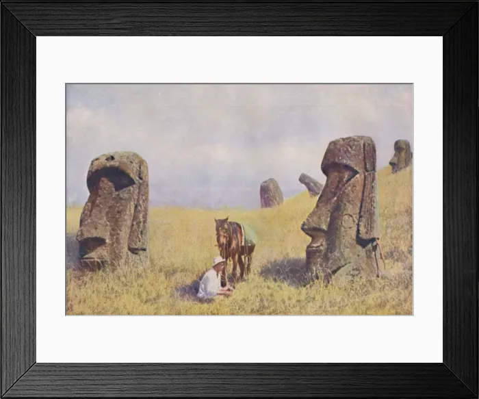 Framed Print : Silent Custodians of the Secrets of an Old Polynesian Culture, c1935 Framed Print : Silent Custodians of the Secrets of an Old Polynesian Culture, c1935
