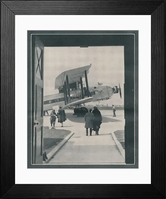 Framed Print : A Symbol of the Modern World - Passengers Embarking at Croydon Aerodrome, c1935 Framed Print : A Symbol of the Modern World - Passengers Embarking at Croydon Aerodrome, c1935