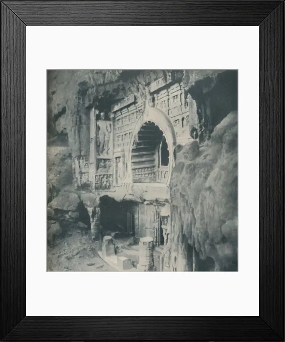 Framed Print : Columns and Architrave Chiselled from the Rock with Wondrous Skill, c1935
