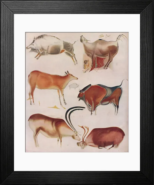 Framed Print : Masterpieces of Hunter Artists at the Dawn of Civilization, c1935. Artist: Henri Breuil Framed Print : Masterpieces of Hunter Artists at the Dawn of Civilization, c1935. Artist: Henri Breuil