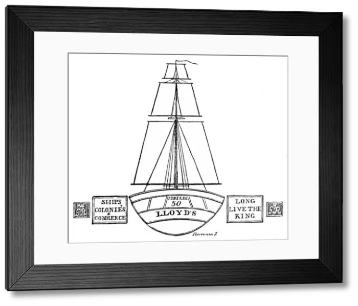 Framed Print : Illumination at Lloyds, 1809, (1928) Framed Print : Illumination at Lloyds, 1809, (1928)