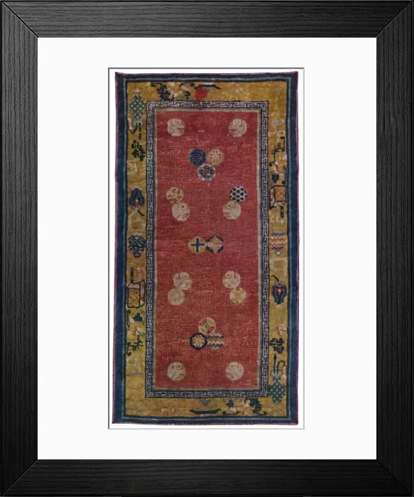 Framed Print : Woollen Rug. Northern China, 1927 Framed Print : Woollen Rug. Northern China, 1927