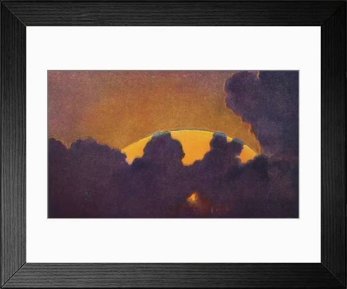Framed Print : The Green Flash at Sunset, Rarest Prismatic Colour Refracted by the Atmosphere, c1935 Framed Print : The Green Flash at Sunset, Rarest Prismatic Colour Refracted by the Atmosphere, c1935