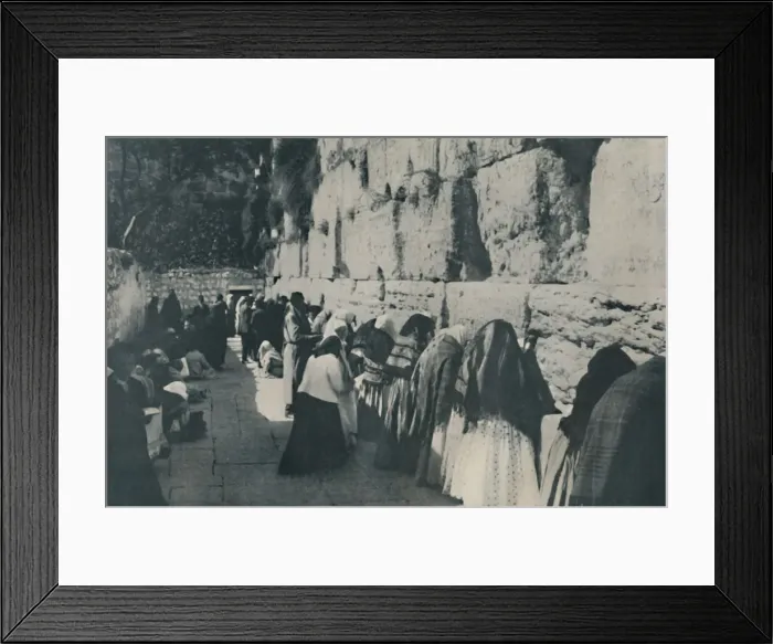 Framed Print : The Wailing Wall: The Day of Lamentation for the Lost City of their Forefathers, c1935 Framed Print : The Wailing Wall: The Day of Lamentation for the Lost City of their Forefathers, c1935