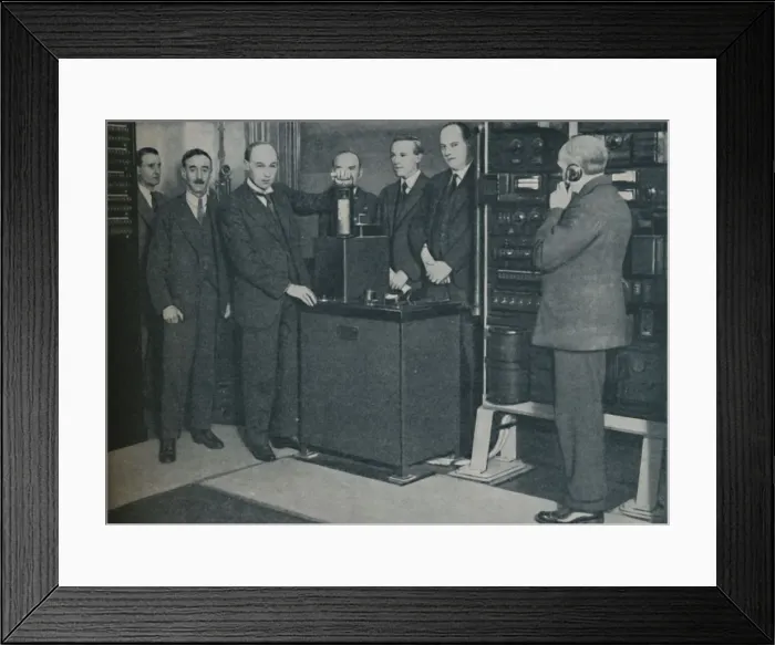Framed Print : The New Magic: Sending Pictures by Wireless and the Unescapable Telephone, c1935 Framed Print : The New Magic: Sending Pictures by Wireless and the Unescapable Telephone, c1935