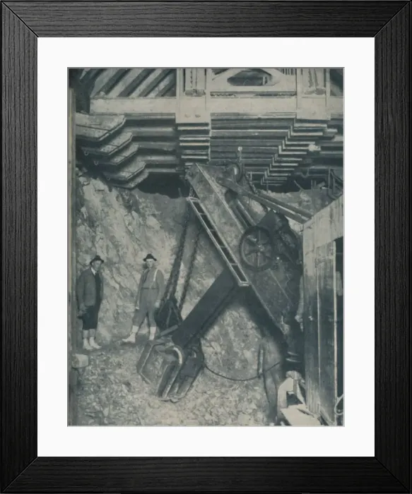 Framed Print : Clawing Out the Heart of a Mountain for a Colorado City Tunnel, c1935 Framed Print : Clawing Out the Heart of a Mountain for a Colorado City Tunnel, c1935