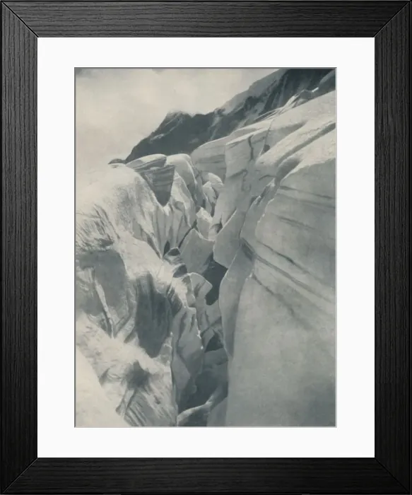 Framed Print : Yawning Crevasse By The Bergli Above Grindelwald, c1935 Framed Print : Yawning Crevasse By The Bergli Above Grindelwald, c1935