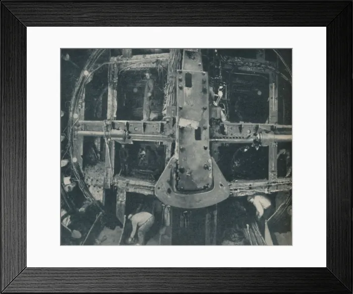 Framed Print : Compound Greathead Shield Destroying A Barrier Between Two Countries, c1935 Framed Print : Compound Greathead Shield Destroying A Barrier Between Two Countries, c1935