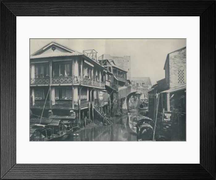 Framed Print : Fouled Waters Beneath A Bridge Leading To Unlovely Homes of Poverty and Pain, c1935 Framed Print : Fouled Waters Beneath A Bridge Leading To Unlovely Homes of Poverty and Pain, c1935