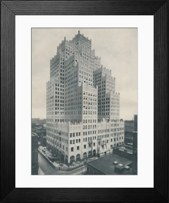 Framed Print : Giving Significance to the Skyscraper: Grouped Towers at St. Louis, c1935 Framed Print : Giving Significance to the Skyscraper: Grouped Towers at St. Louis, c1935