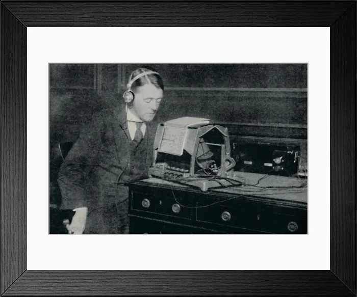 Framed Print : Electricity Transforms the Printed World into Sound for the Blind, c1935 Framed Print : Electricity Transforms the Printed World into Sound for the Blind, c1935